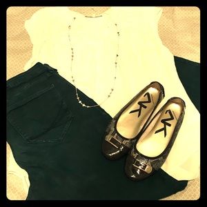 Comfy and CUTE! Blue Python Print Ballet Flats